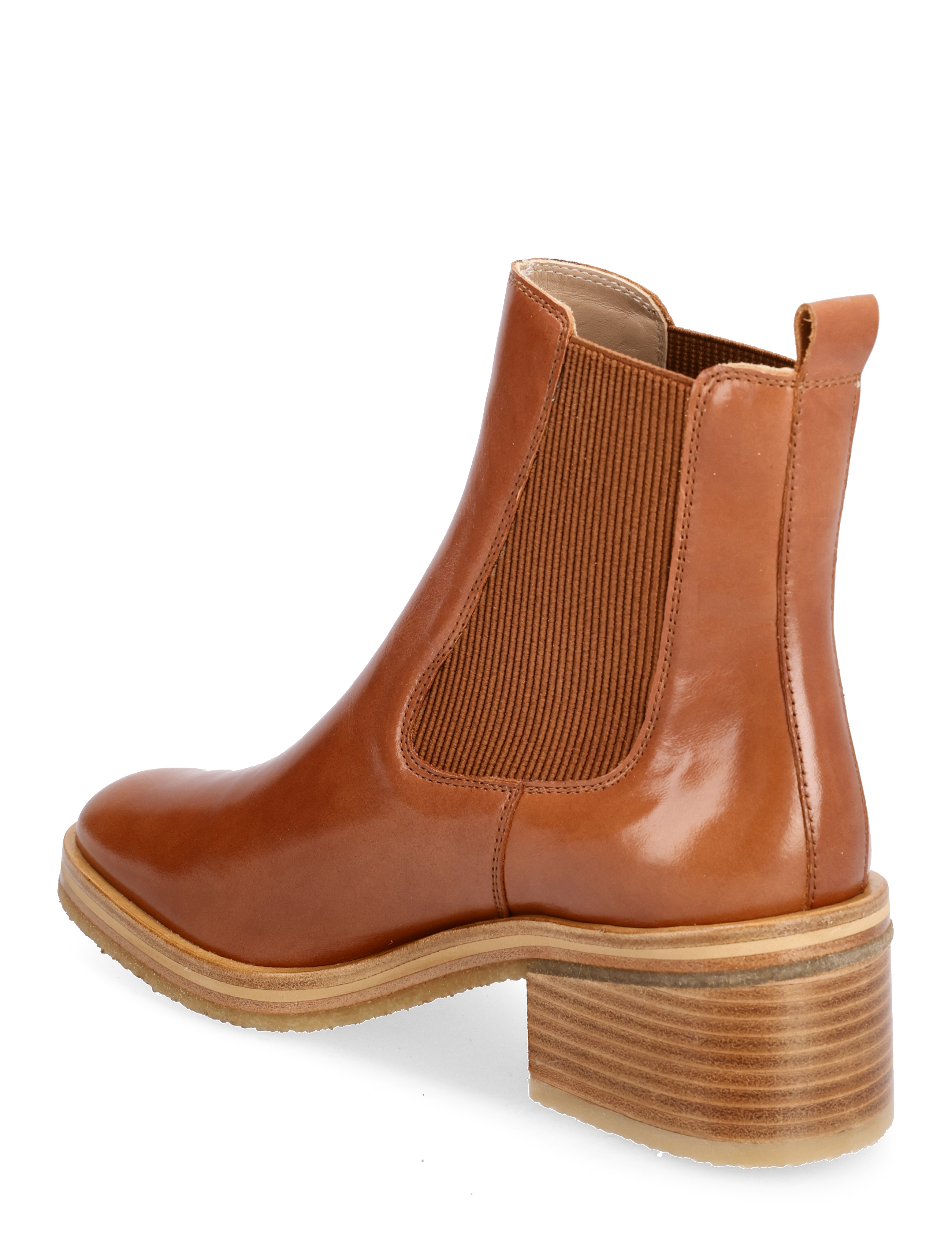 ANGULUS - Bootie - block heel - with zippe - stövletter - 1838/040 cognac/brown - 2
