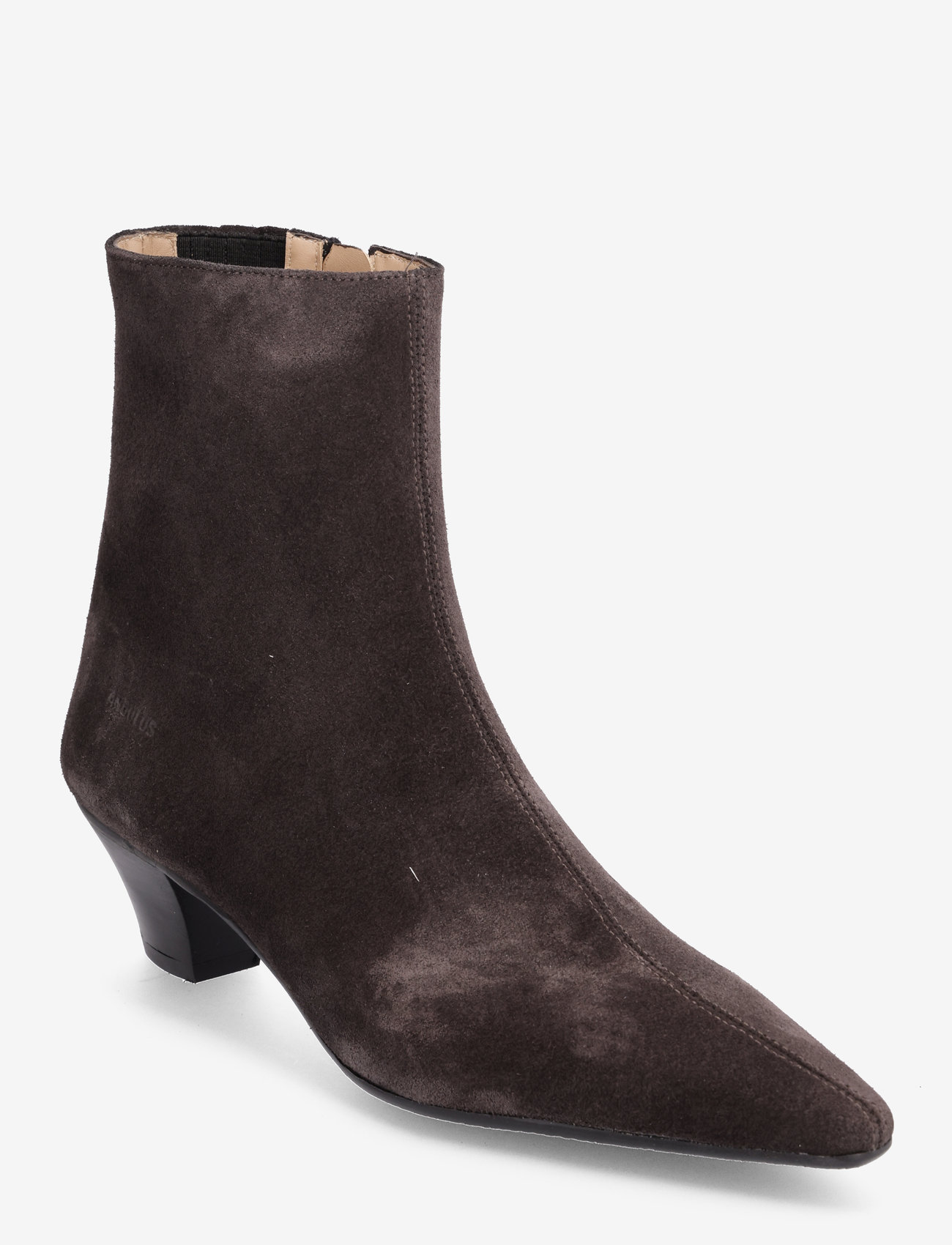 ANGULUS - Boots - Block heel with zipper - hög klack - 1716/001 espresso - 0
