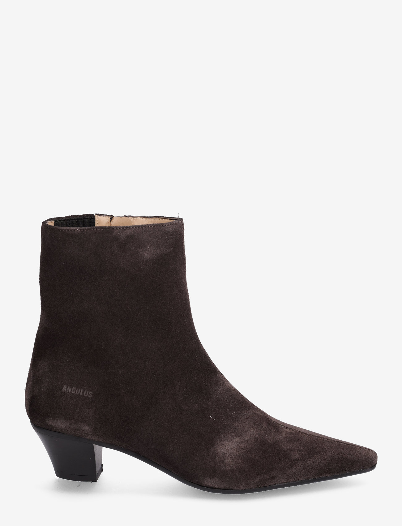 ANGULUS - Boots - Block heel with zipper - høj hæl - 1716/001 espresso - 1