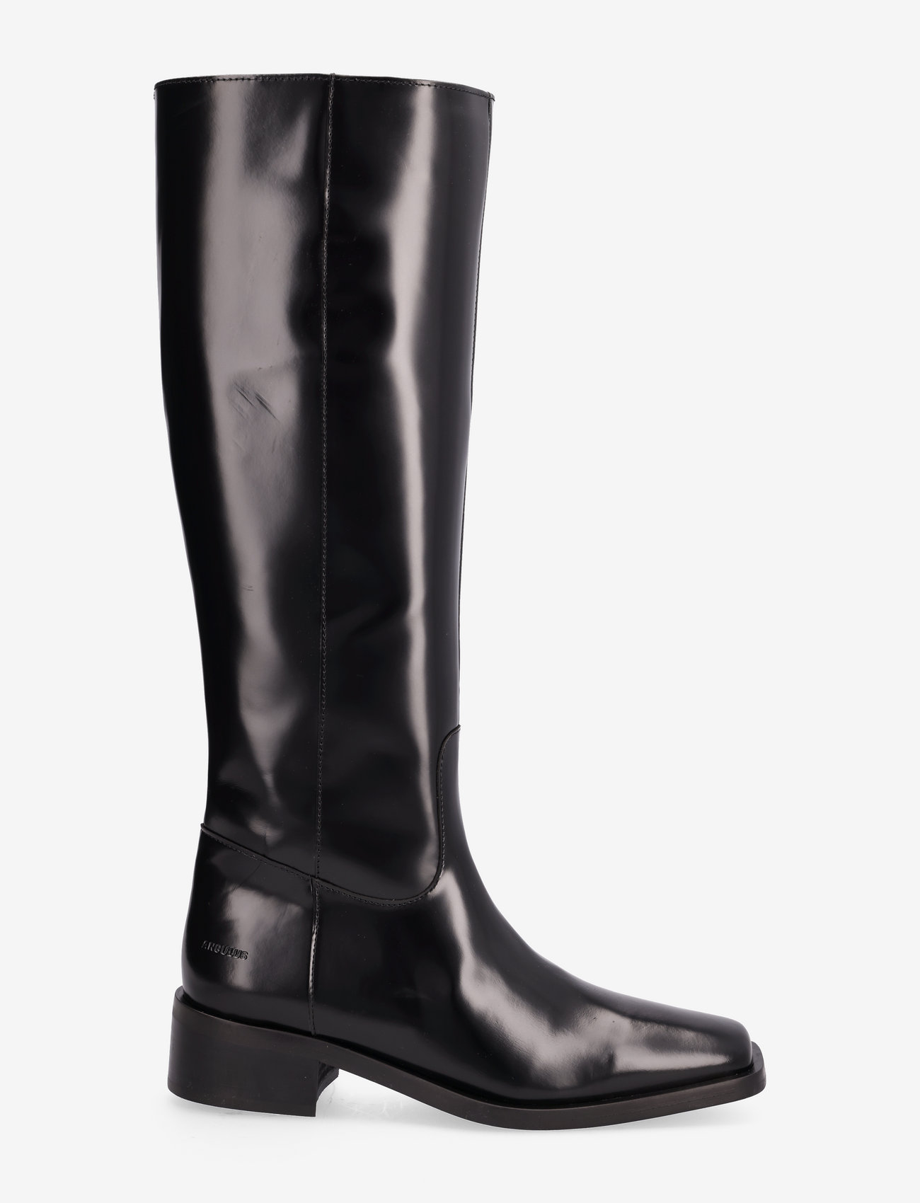 ANGULUS - Booties - flat - with zipper - høye boots - 1425 black - 1