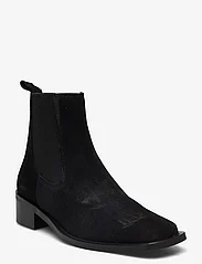 ANGULUS - Booties - Block heel - with elas - puszābaki bez papēža - 1163/019 black/black - 0