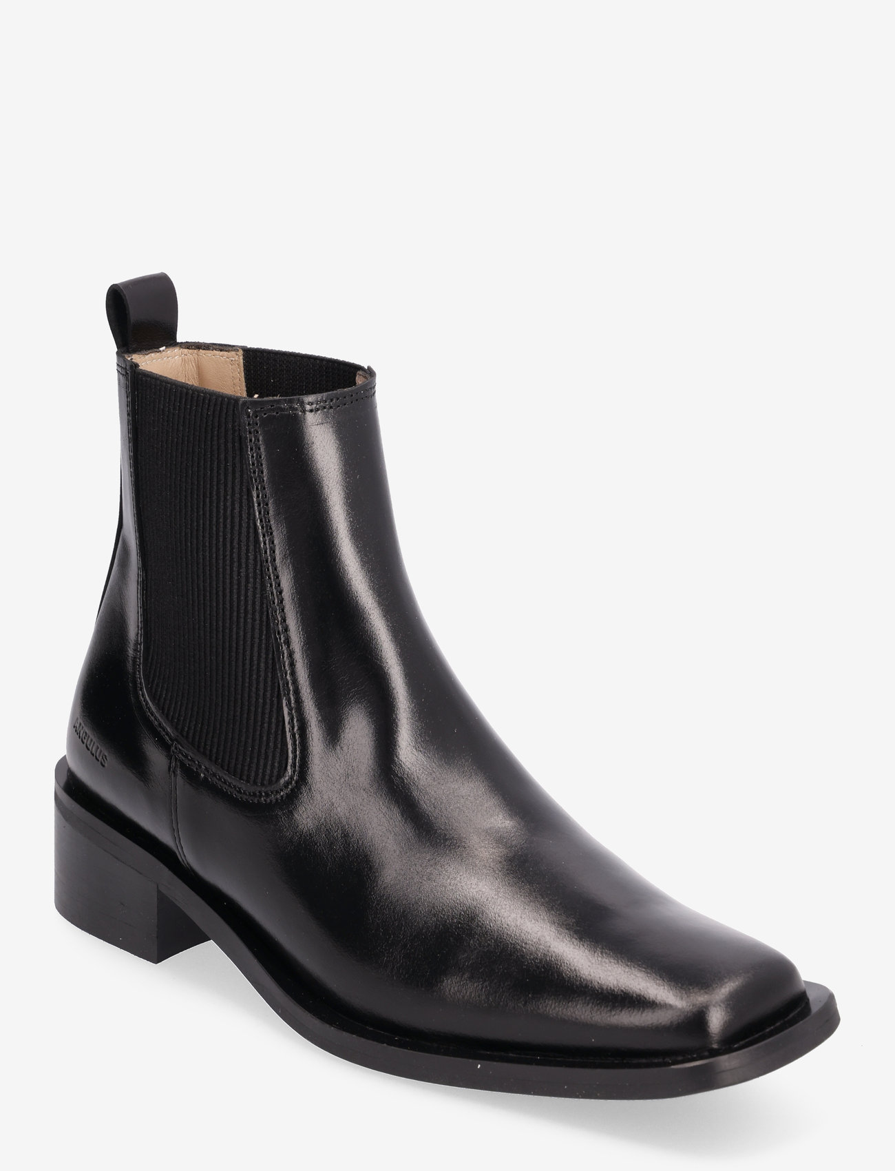 ANGULUS - Booties - Block heel - with elas - niski obcas - 1835/019 black /black - 0