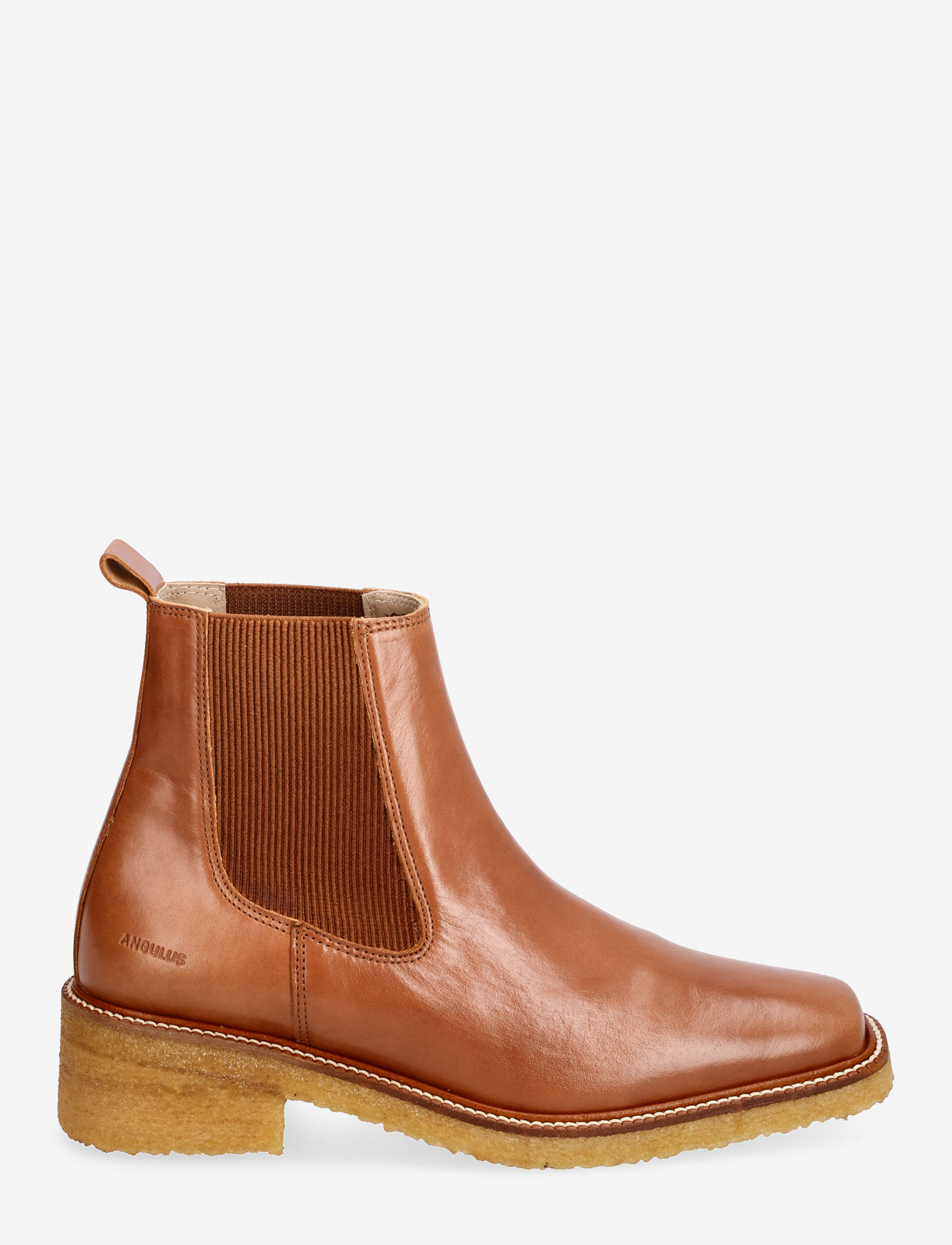 ANGULUS - Booties - Block heel - with elas - flat ankle boots - 1838/040 cognac/brown - 1