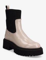 ANGULUS - Boots - flat - niski obcas - 1402/053 beige/black - 0