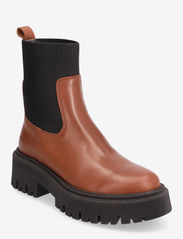 ANGULUS - Boots - flat - niski obcas - 1705/019 terracotta/black - 0