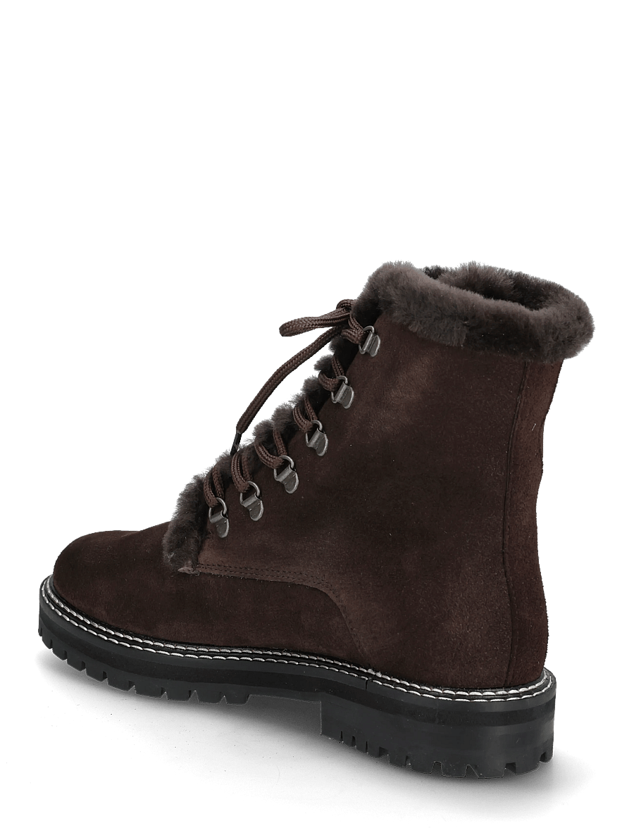 ANGULUS - Boots - flat - with laces - flache stiefeletten - 2193/3485 dark brown/brown - 2