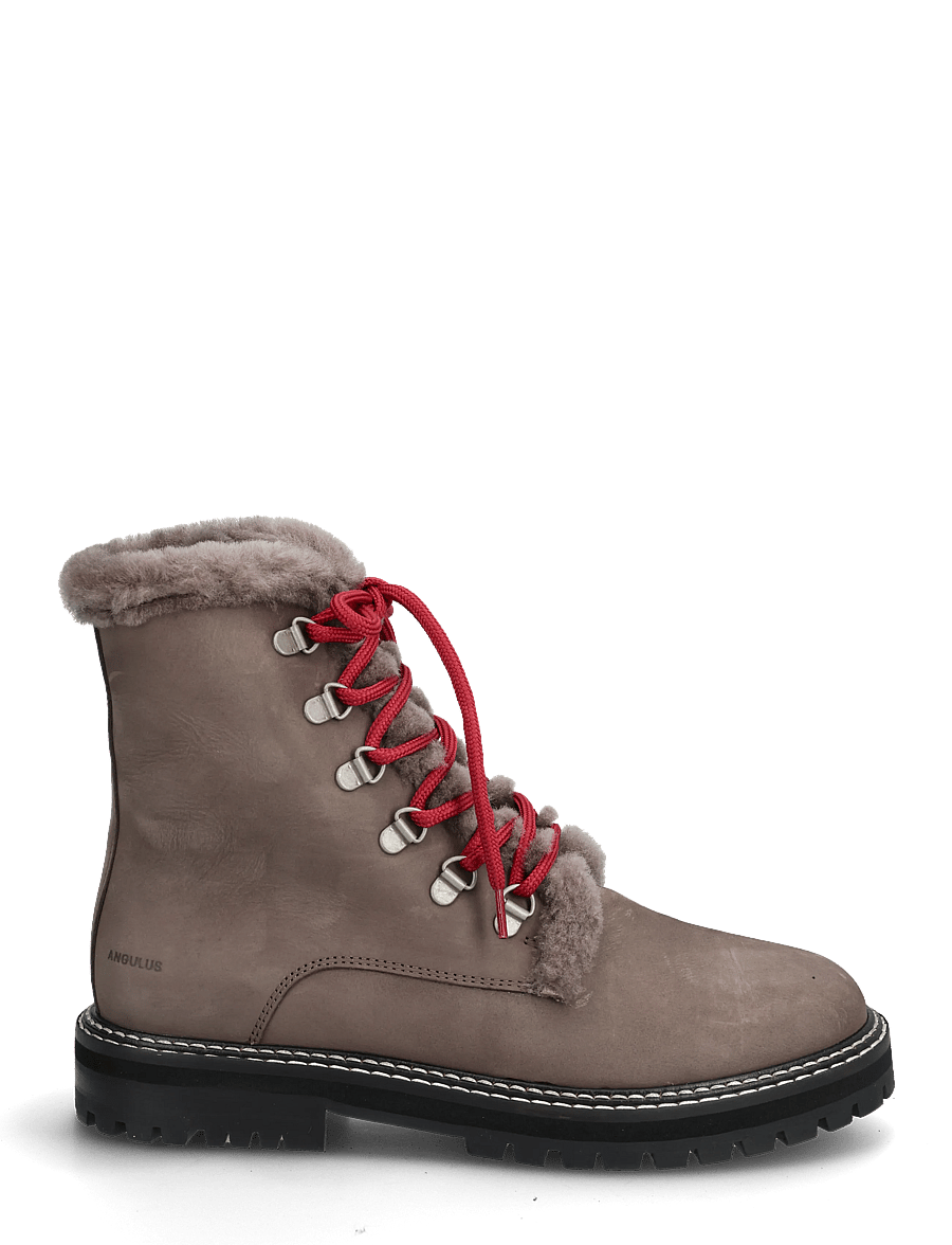 ANGULUS - Boots - flat - with laces - flache stiefeletten - 2996/3484 taupe/taupe - 1