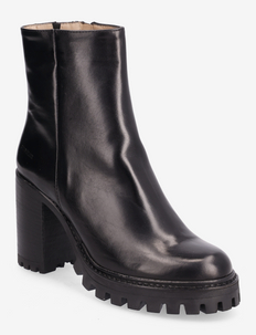 Bootie - block heel - with zippe, ANGULUS