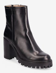 Bootie - block heel - with zippe - 1835 BLACK