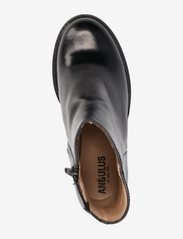 ANGULUS - Bootie - block heel - with zippe - høye hæler - 1835 black - 3