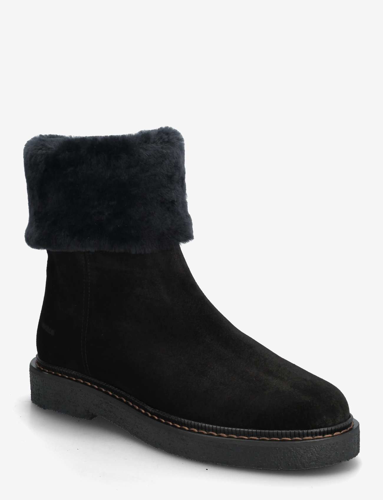 ANGULUS - Boots - flat - flache stiefeletten - 1163/2014 black/black lamb woo - 0