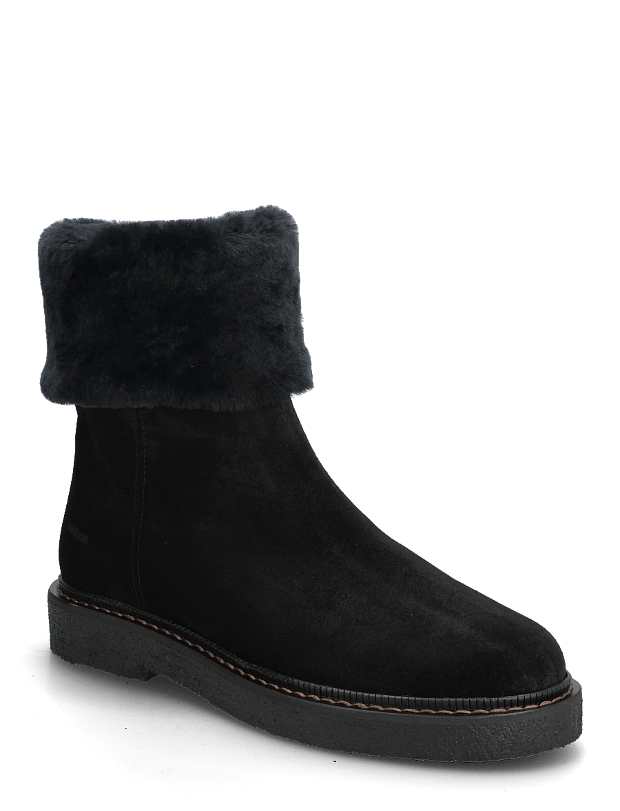 ANGULUS - Boots - flat - flache stiefeletten - 1163/2014 black/black lamb woo - 0