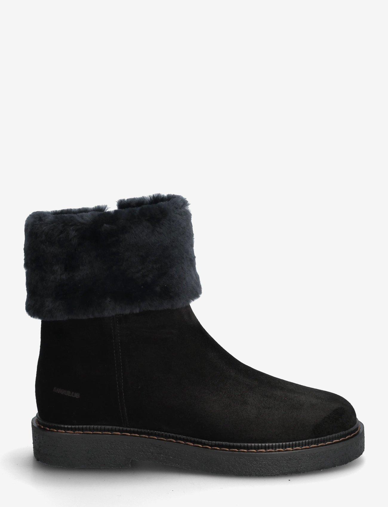 ANGULUS - Boots - flat - flache stiefeletten - 1163/2014 black/black lamb woo - 1