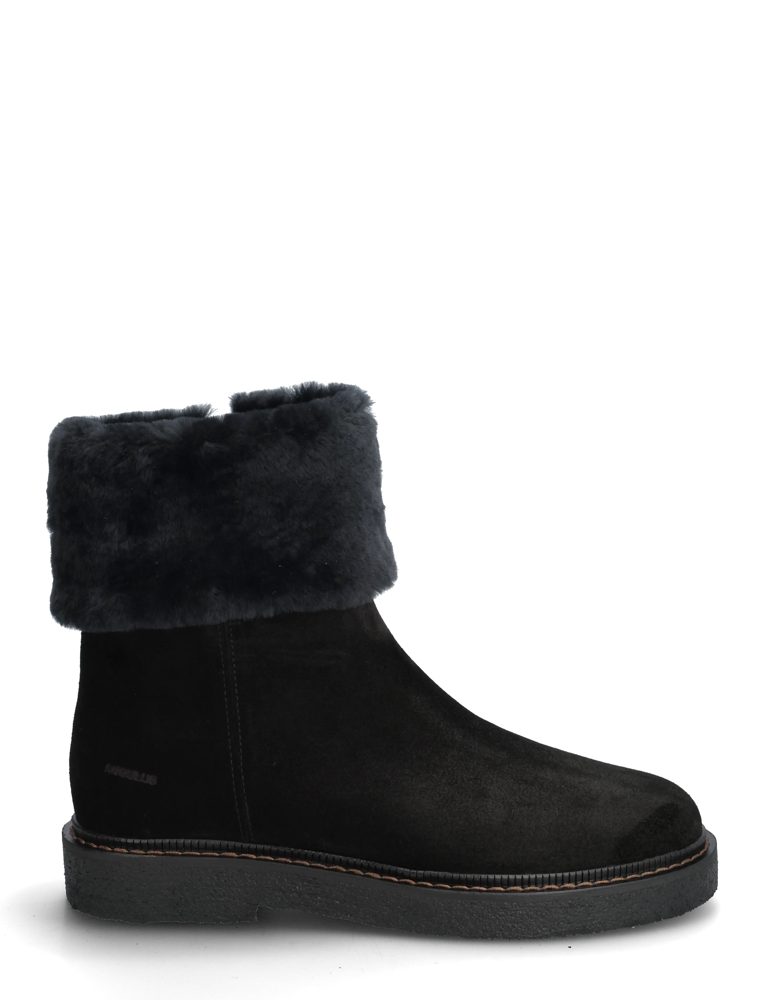 ANGULUS - Boots - flat - flache stiefeletten - 1163/2014 black/black lamb woo - 1