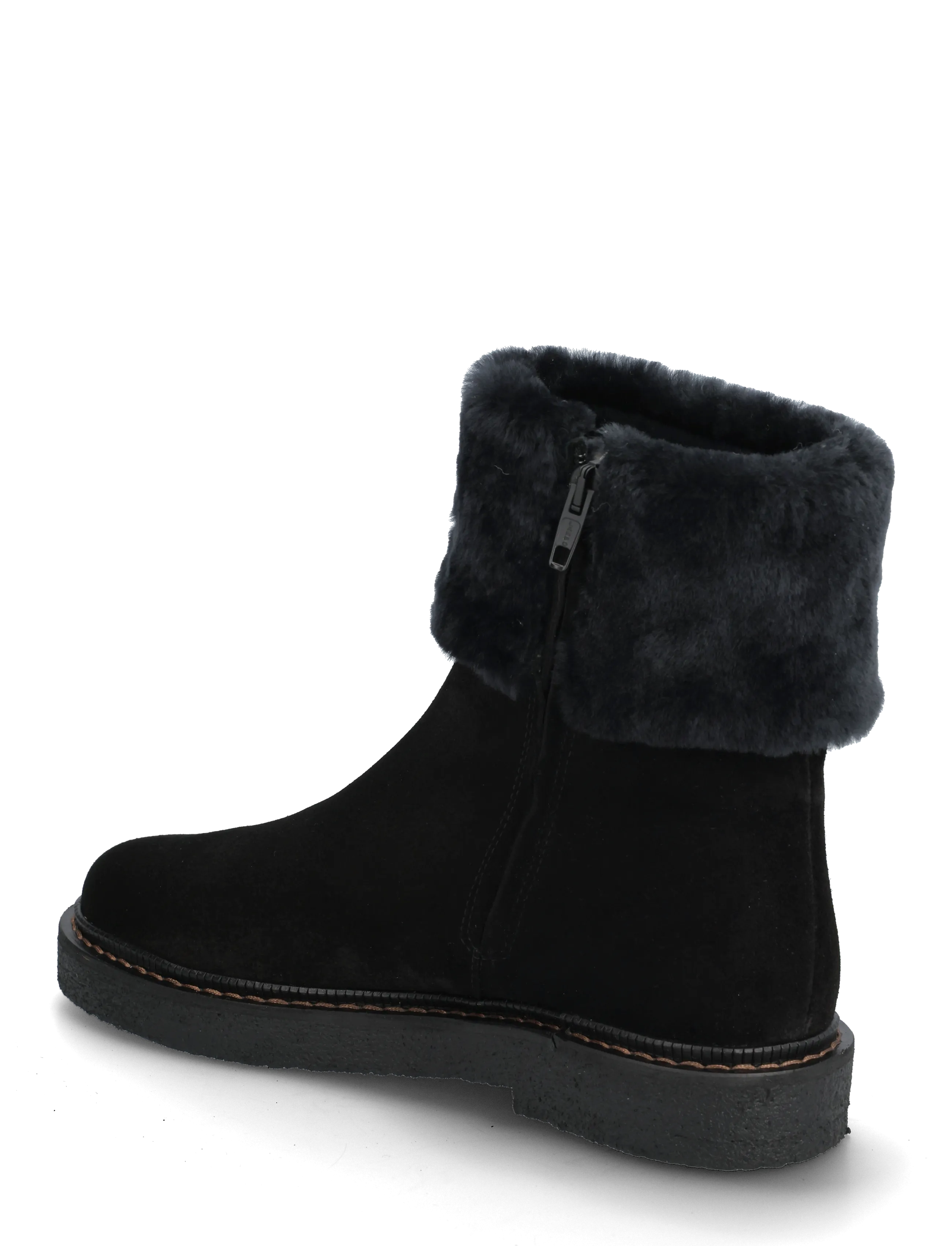 ANGULUS - Boots - flat - flache stiefeletten - 1163/2014 black/black lamb woo - 2