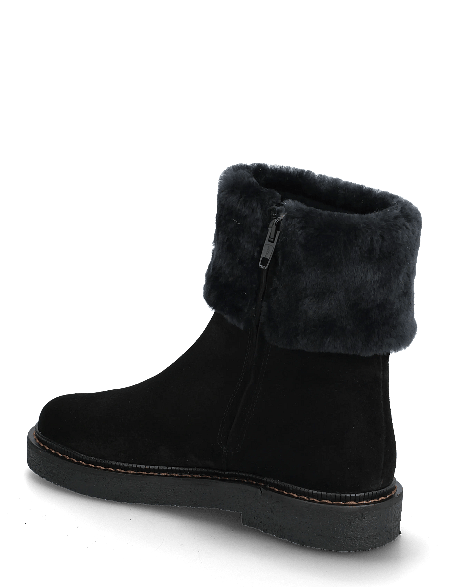 ANGULUS - Boots - flat - flache stiefeletten - 1163/2014 black/black lamb woo - 2