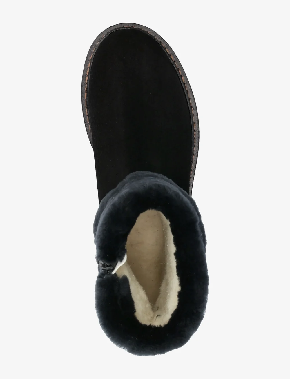 ANGULUS - Boots - flat - platte enkellaarsjes - 1163/2014 black/black lamb woo - 3