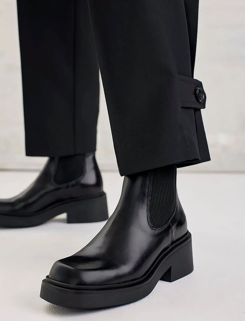 ANGULUS - Booties - flat - with elastic - platta ankelboots - 1835/019 black /black - 0