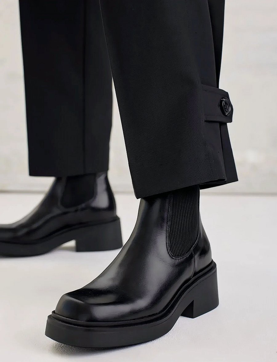 ANGULUS - Booties - flat - with elastic - flache stiefeletten - 1835/019 black /black - 0