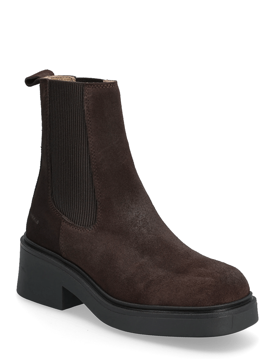 ANGULUS - Booties - flat - with elastic - flatbotna ökklastígvél - 2193/046 brown/brown - 0