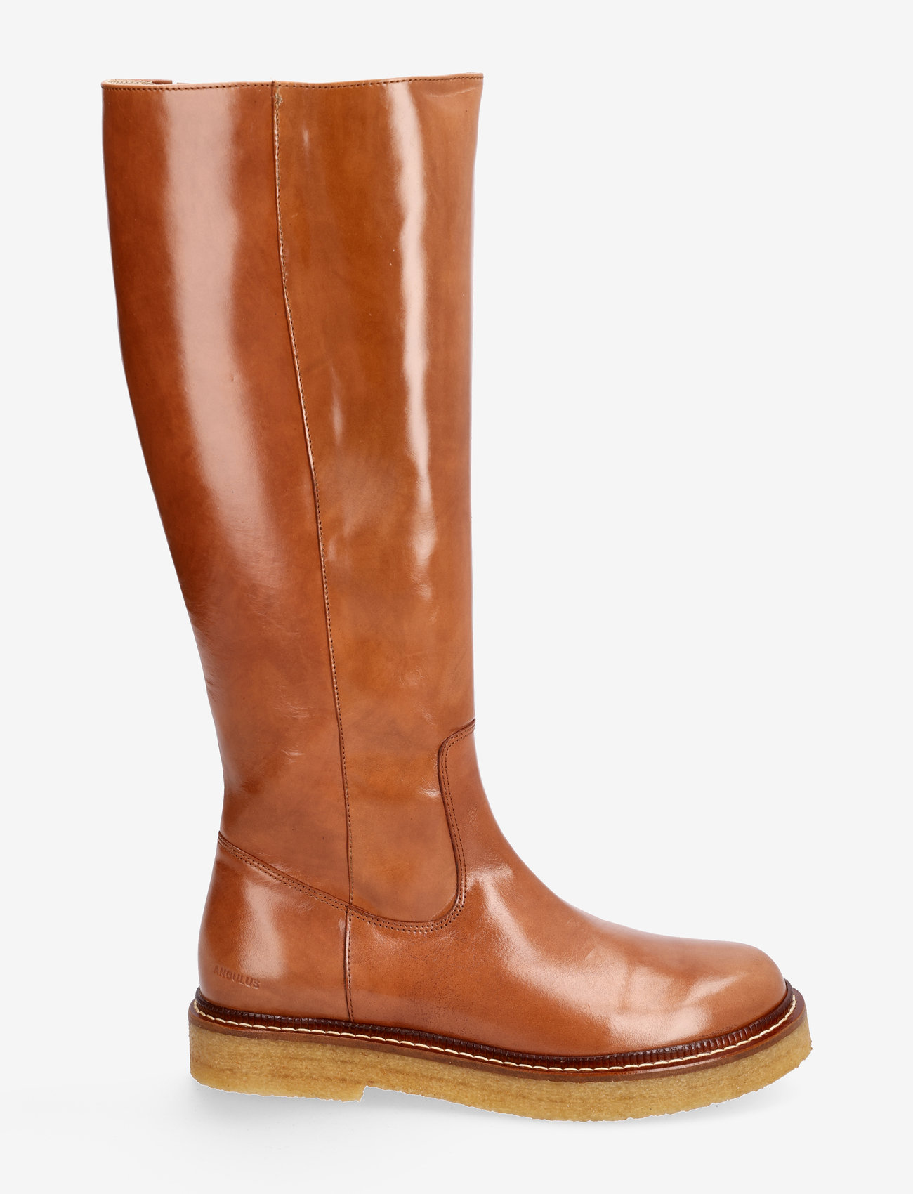 ANGULUS - Boots - flat - höga stövlar - 1838/002 cognac/dark brown - 1