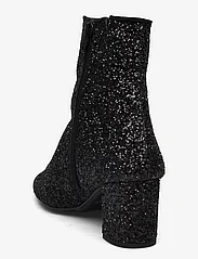 ANGULUS - Bootie - block heel - with zippe - høye hæler - 2486/1163 black glitter/black - 2