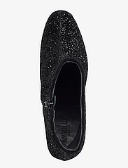 ANGULUS - Bootie - block heel - with zippe - high heel - 2486/1163 black glitter/black - 3