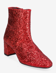 Bootie - block heel - with zippe - 1711/2233 RED/RED