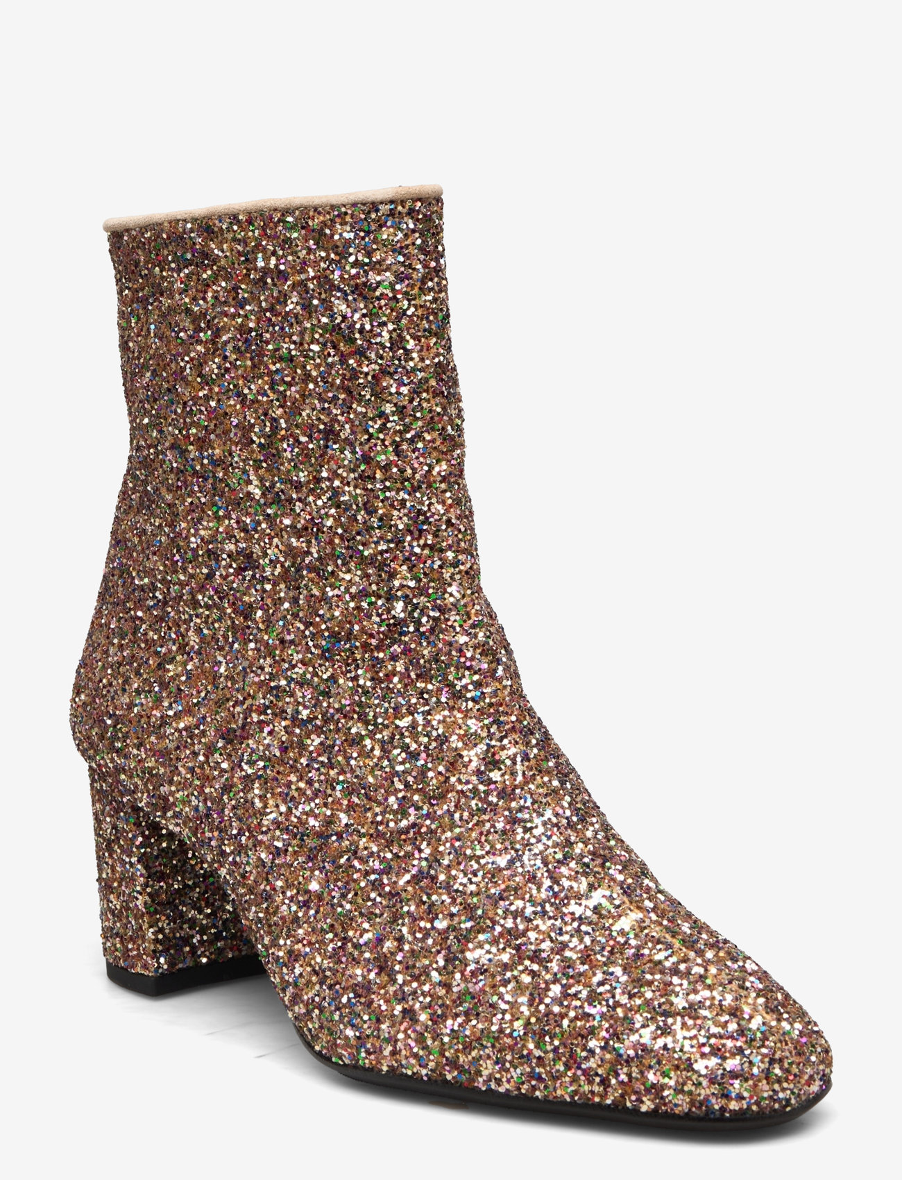 ANGULUS - Bootie - block heel - with zippe - kõrge konts - 2488/1149 multi glitter/sand - 0