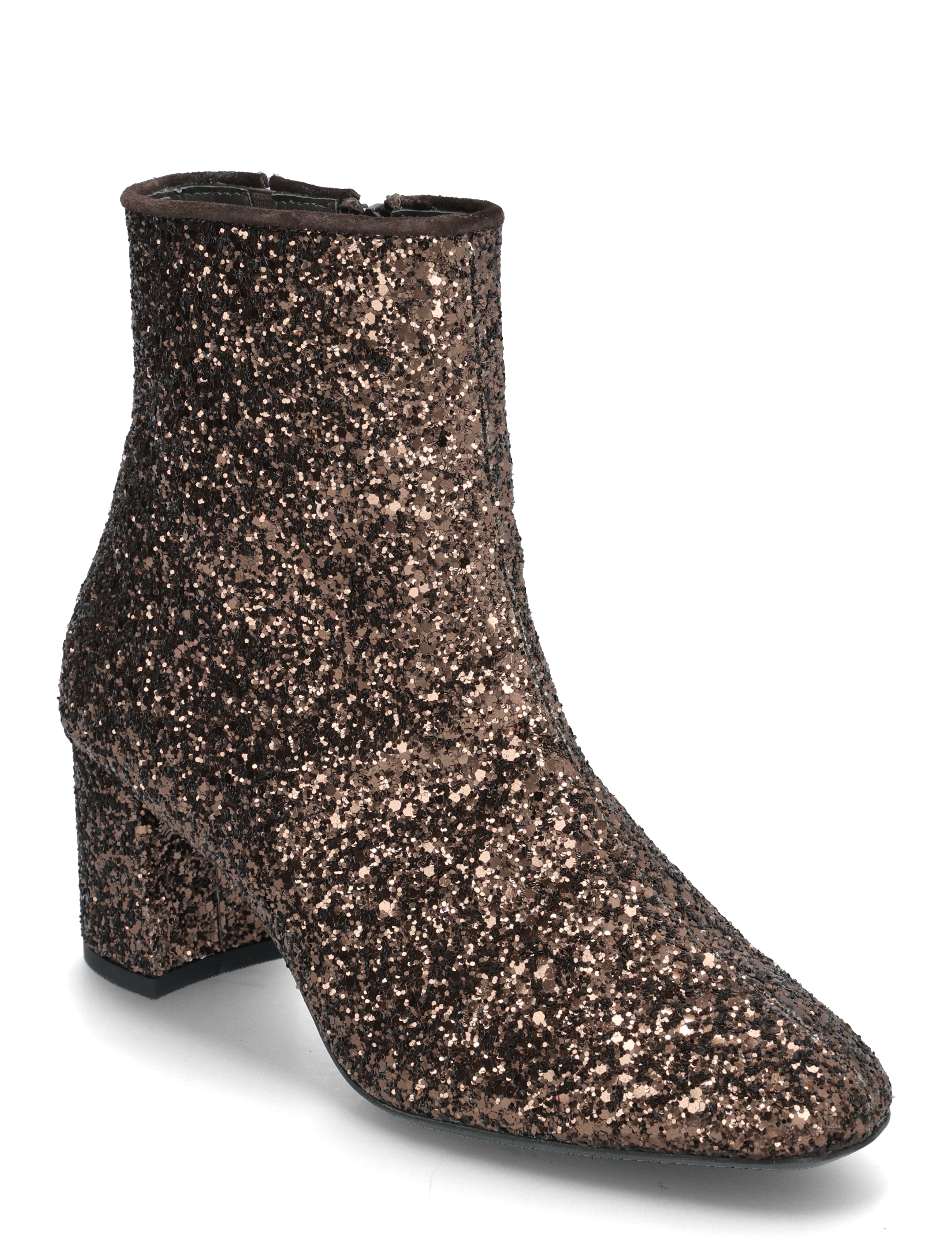 ANGULUS Bootie - Block Heel - With Zippe Braun - 36x24.60 - Damen
