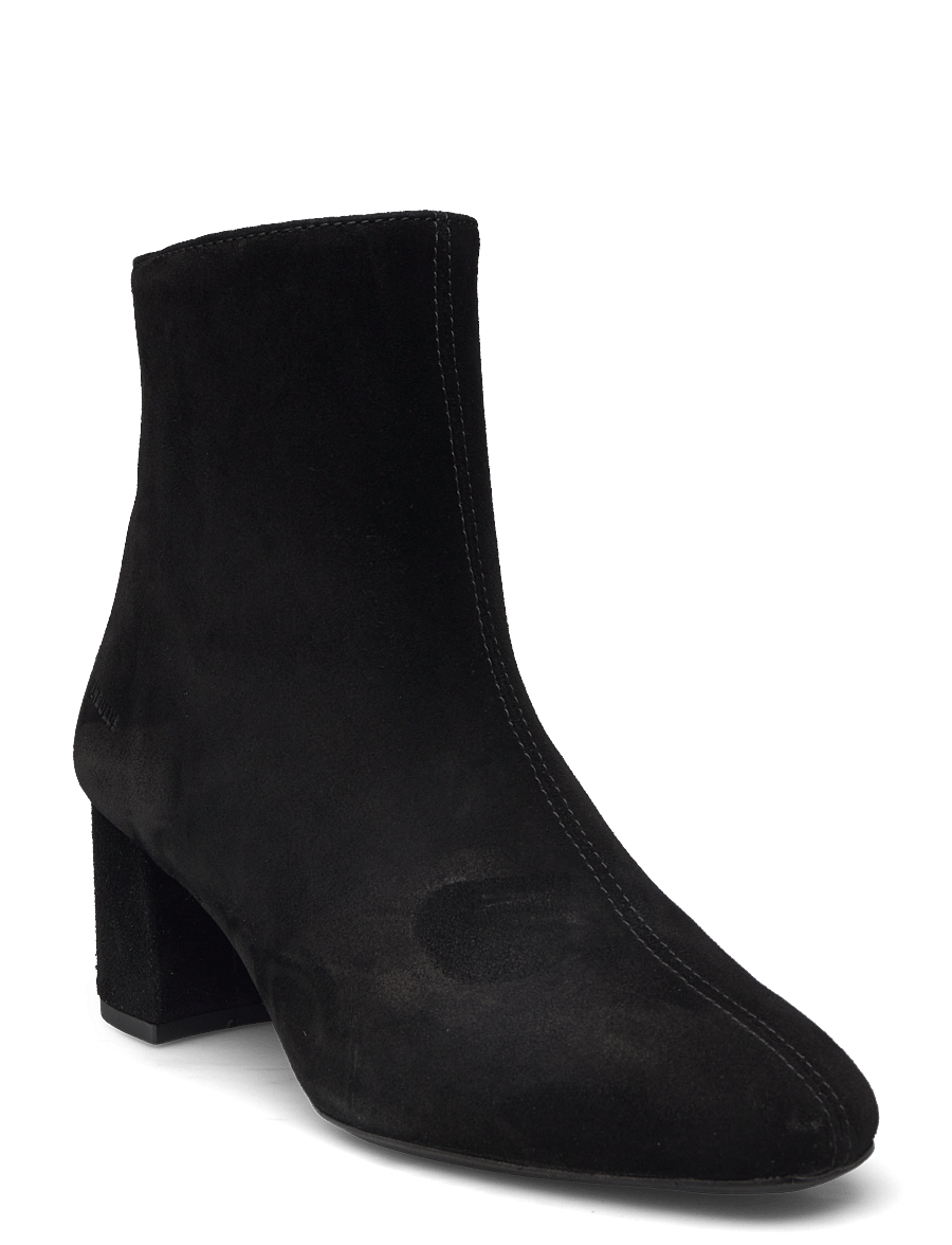 ANGULUS - Bootie - block heel - with zippe - augstpapēžu puszābaki - 1163/001 black/ black - 0