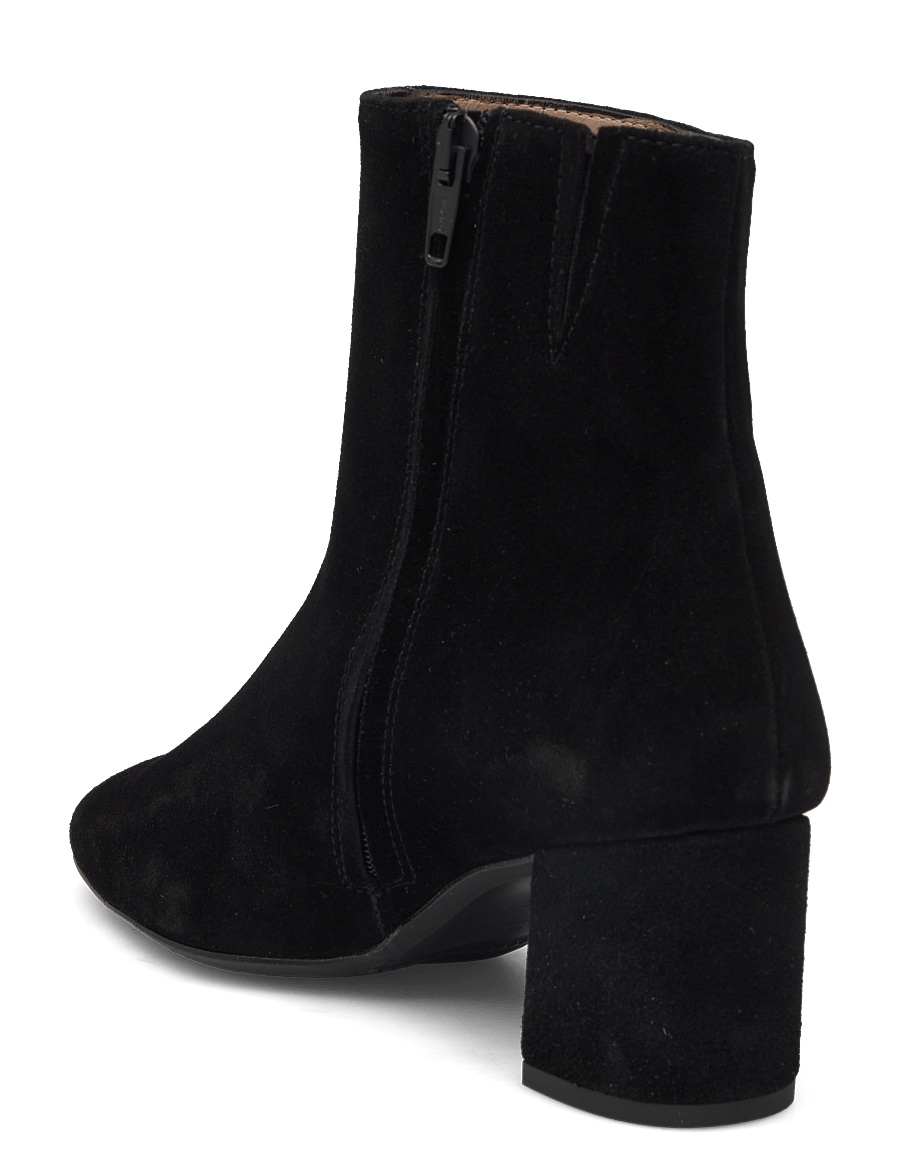 ANGULUS - Bootie - block heel - with zippe - augstpapēžu puszābaki - 1163/001 black/ black - 2
