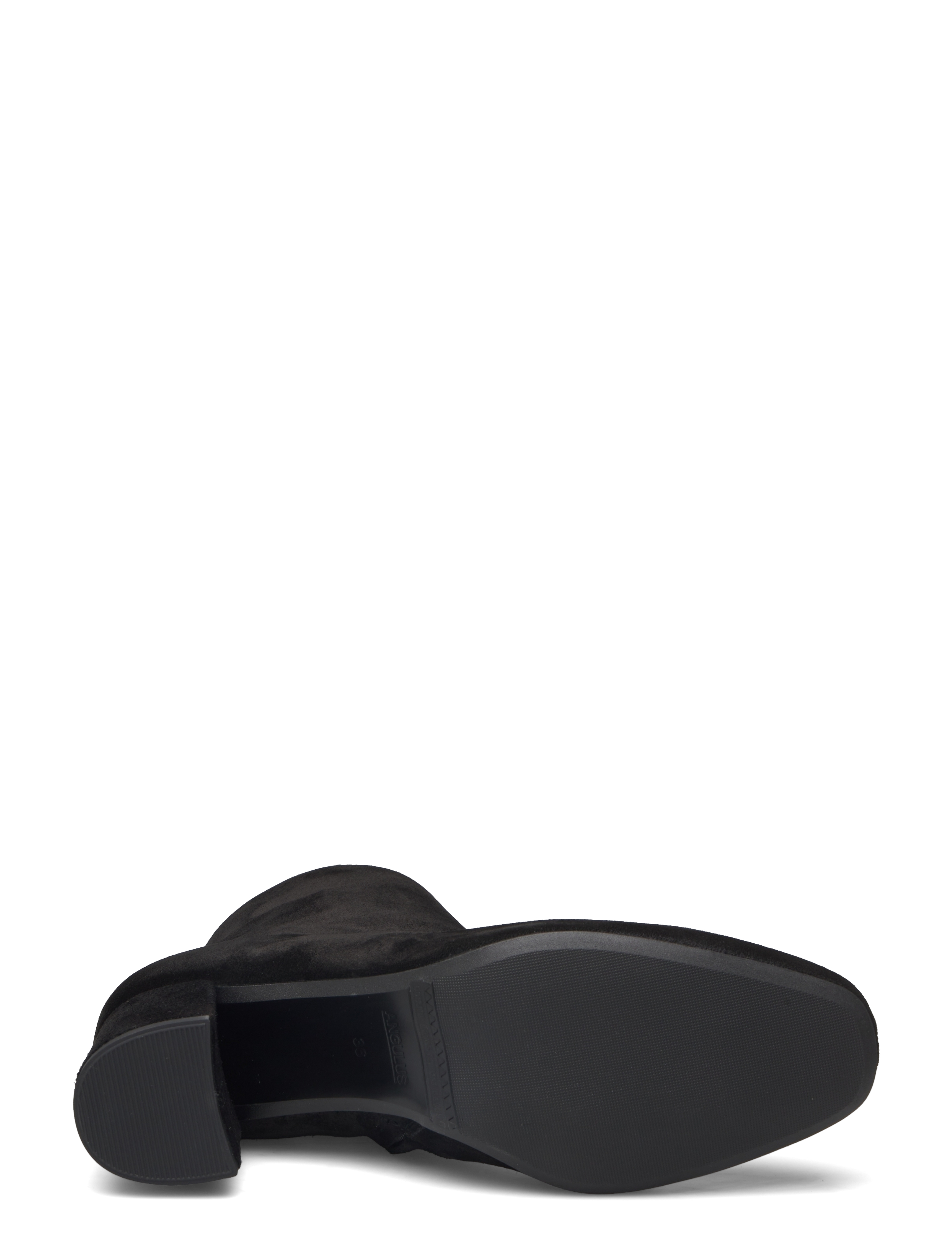 ANGULUS - Bootie - block heel - with zippe - høj hæl - 1163/001 black/ black - 4
