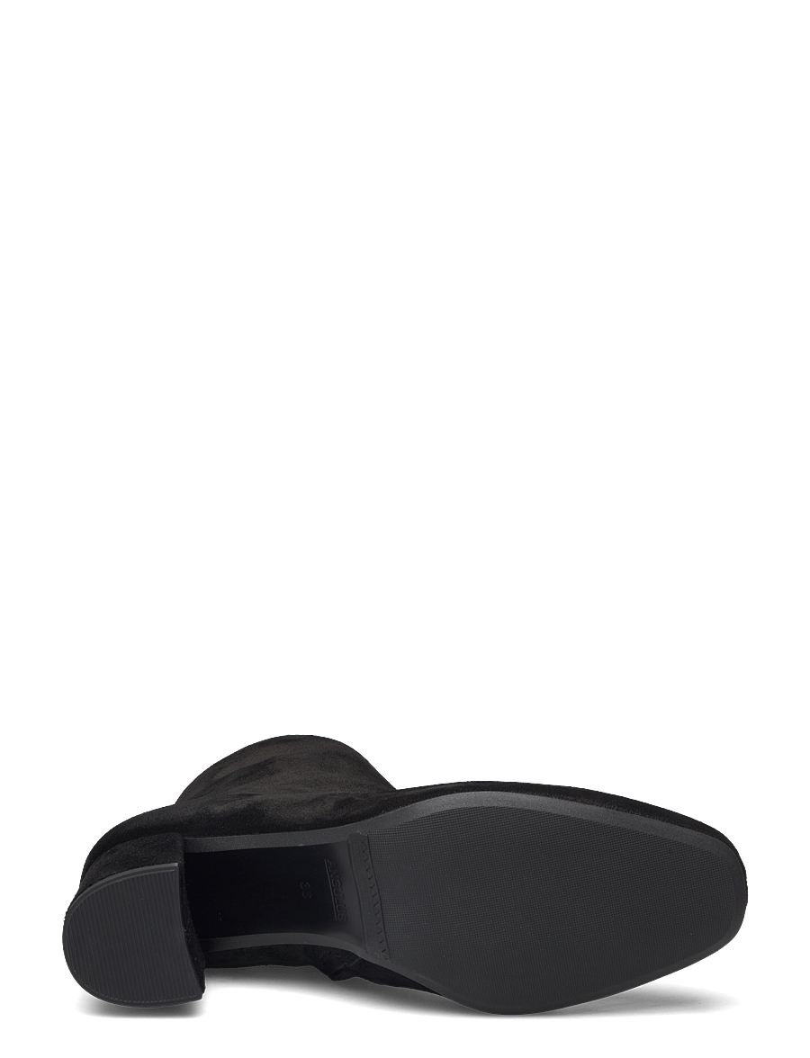 ANGULUS - Bootie - block heel - with zippe - augstpapēžu puszābaki - 1163/001 black/ black - 4