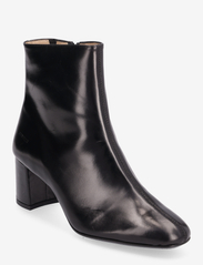 ANGULUS - Bootie - block heel - with zippe - høye hæler - 1835/001 black/black - 0