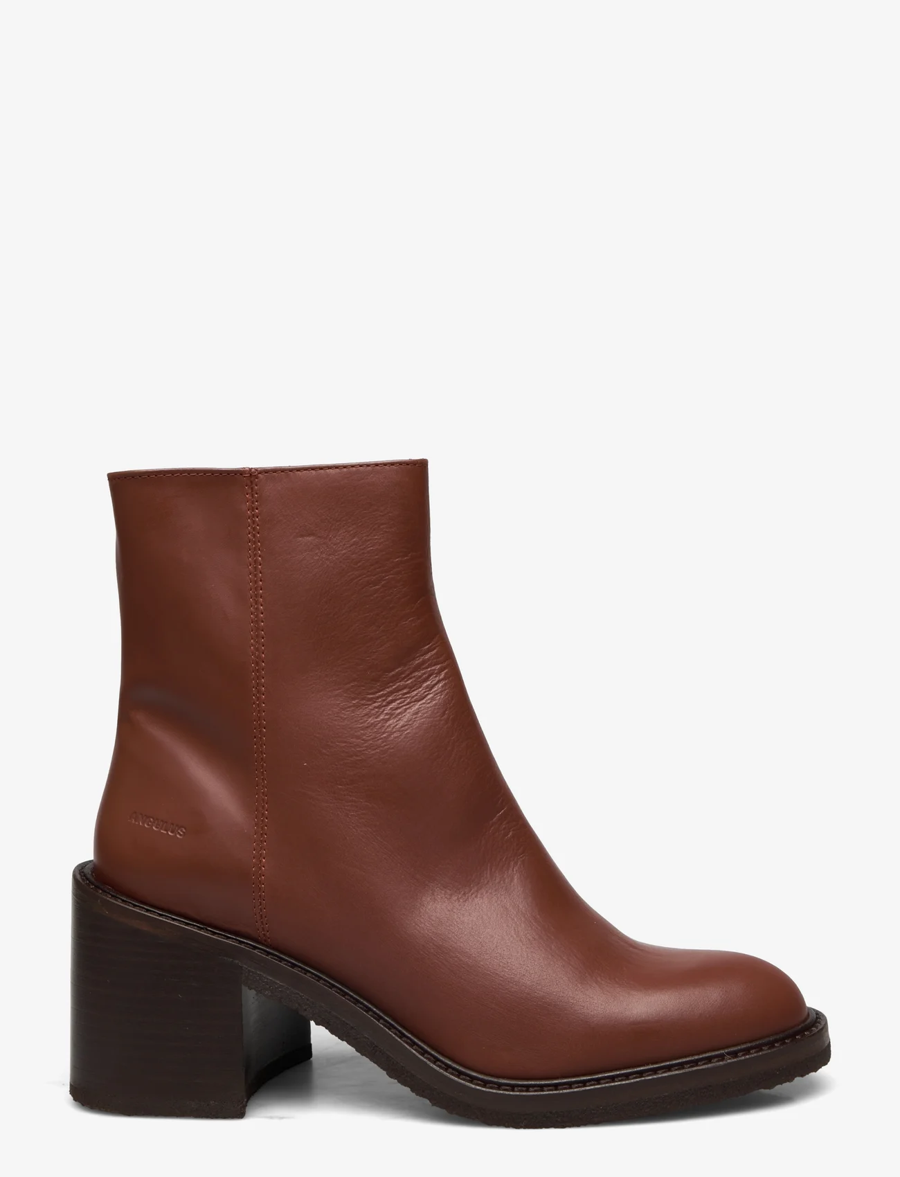 ANGULUS - Bootie - block heel - with zippe - høj hæl - 1705/036 terracotta - 1