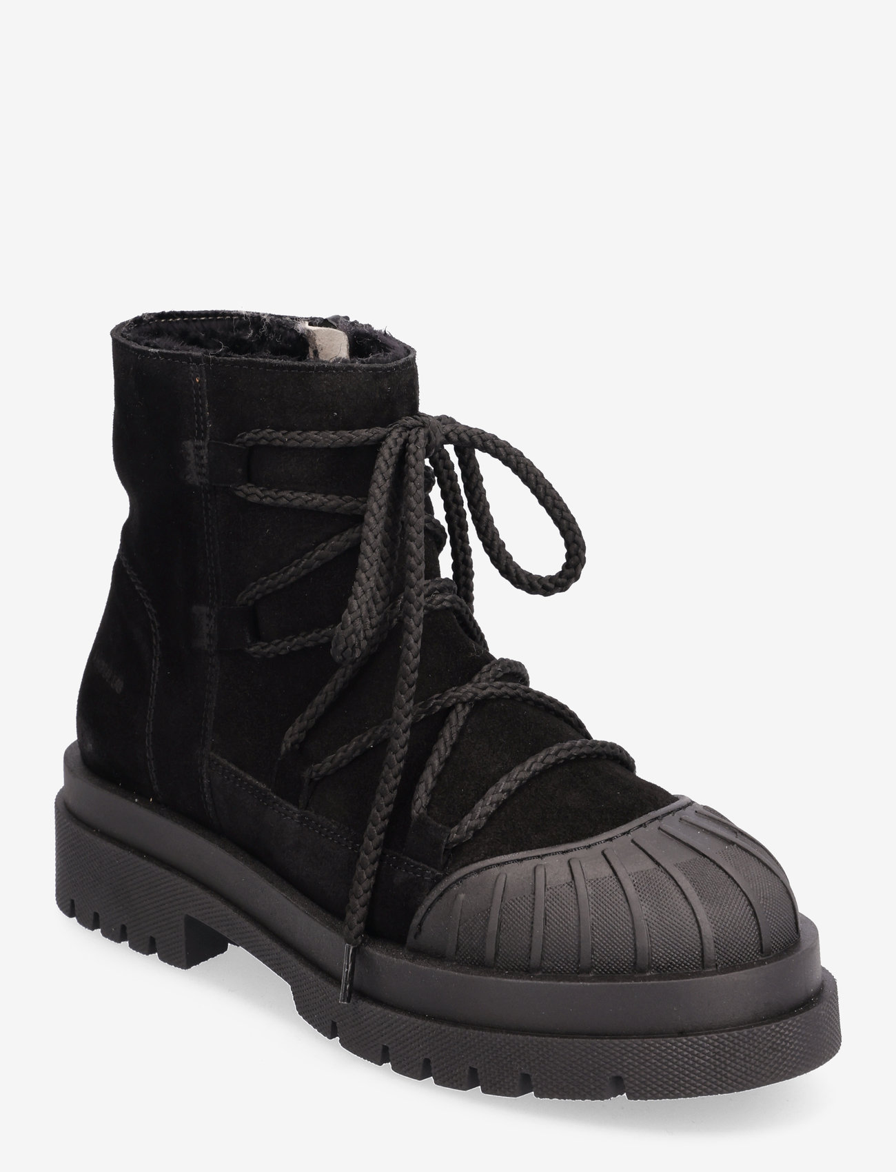 ANGULUS - Boots - flat - suvarstomi aulinukai - 1163/2014 black/black lamb woo - 0