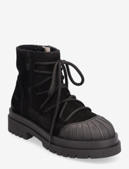 Boots - flat - 1163/2014 BLACK/BLACK LAMB WOO