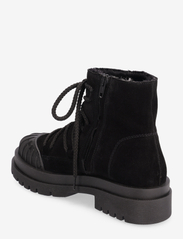 ANGULUS - Boots - flat - nauhalliset nilkkurit - 1163/2014 black/black lamb woo - 2