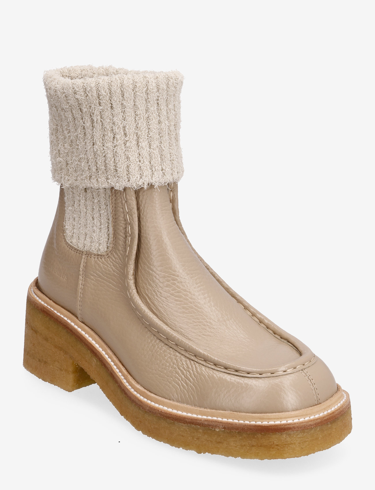 ANGULUS - Booties - flat - with elastic - kõrge konts - 2572/061 sand/beige - 0