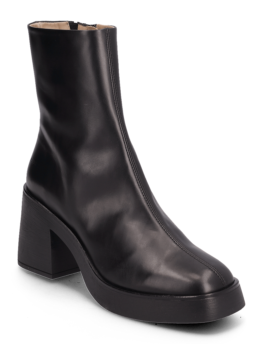ANGULUS - Bootie - block heel - with zippe - stövletter - 1604/001 black/black - 0