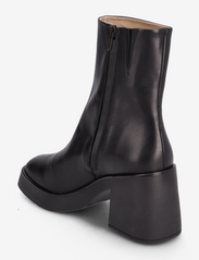 ANGULUS - Bootie - block heel - with zippe - høye hæler - 1604/001 black/black - 2