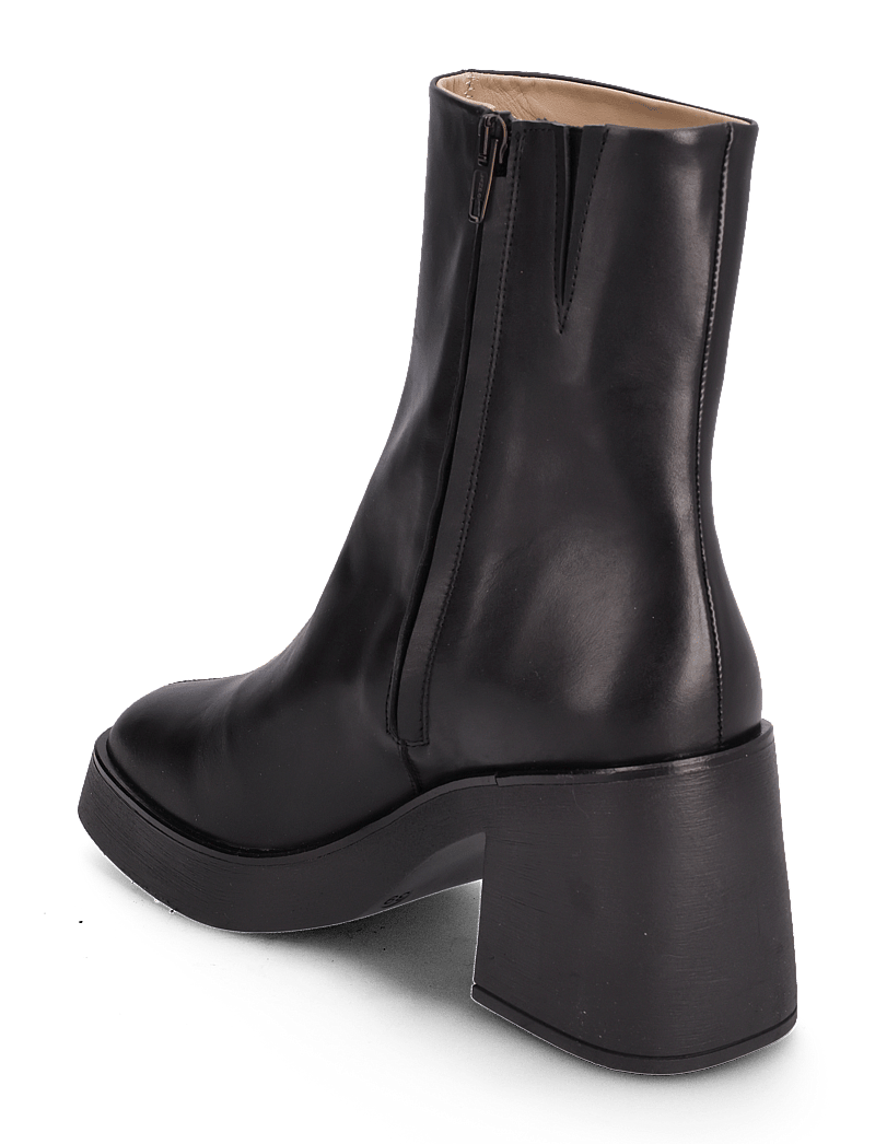 ANGULUS - Bootie - block heel - with zippe - stiefeletten mit absatz - 1604/001 black/black - 2