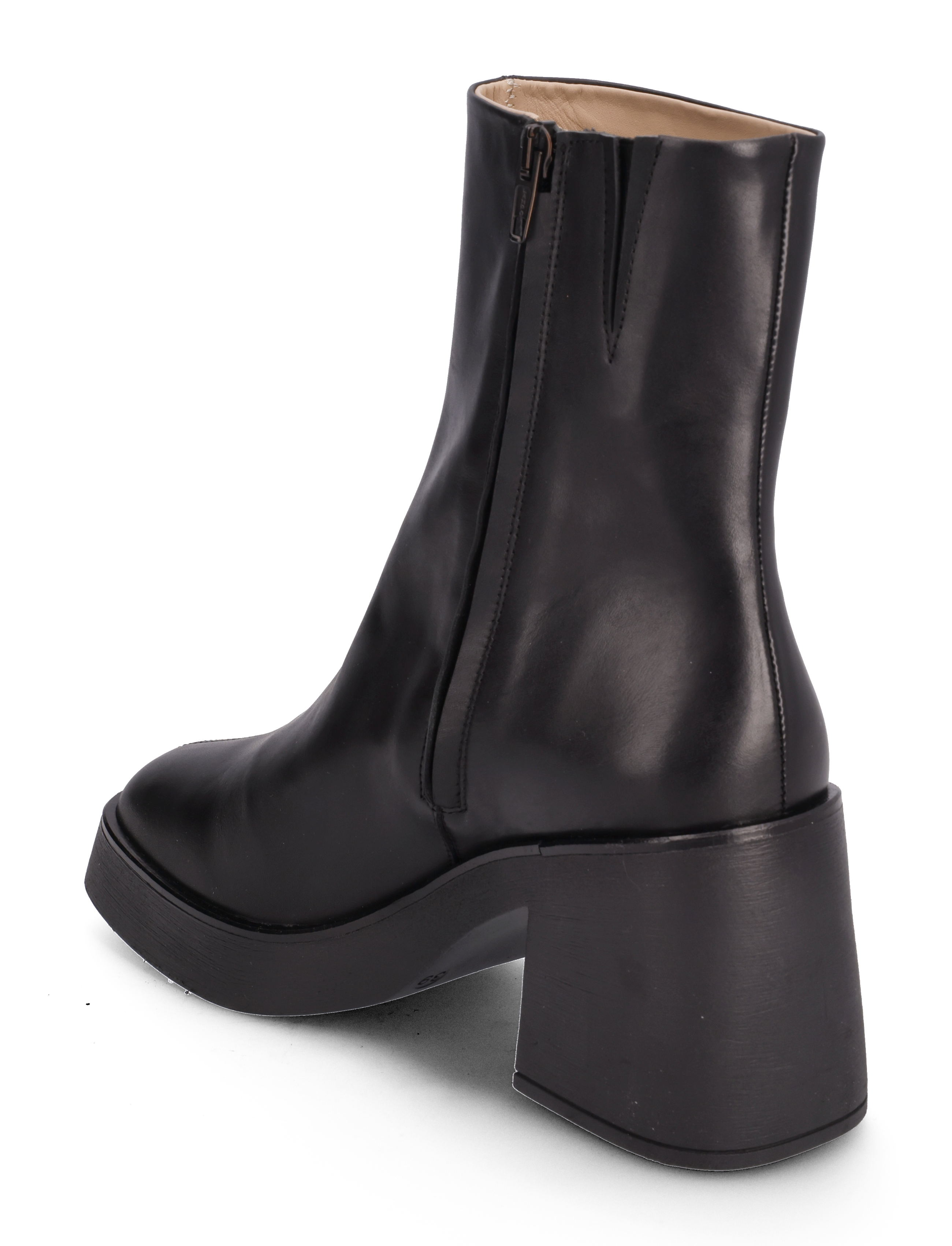 ANGULUS - Bootie - block heel - with zippe - hohe absätze - 1604/001 black/black - 2