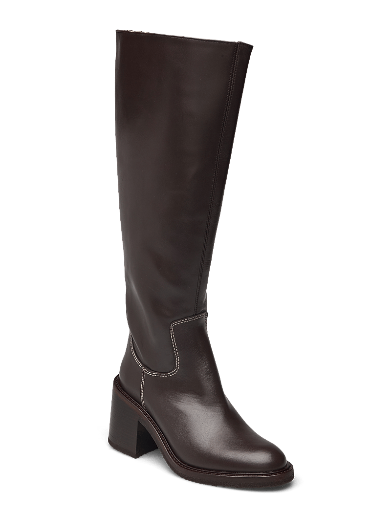 ANGULUS - Boots - Block heel - pika säärega saapad - 2962 brown - 0