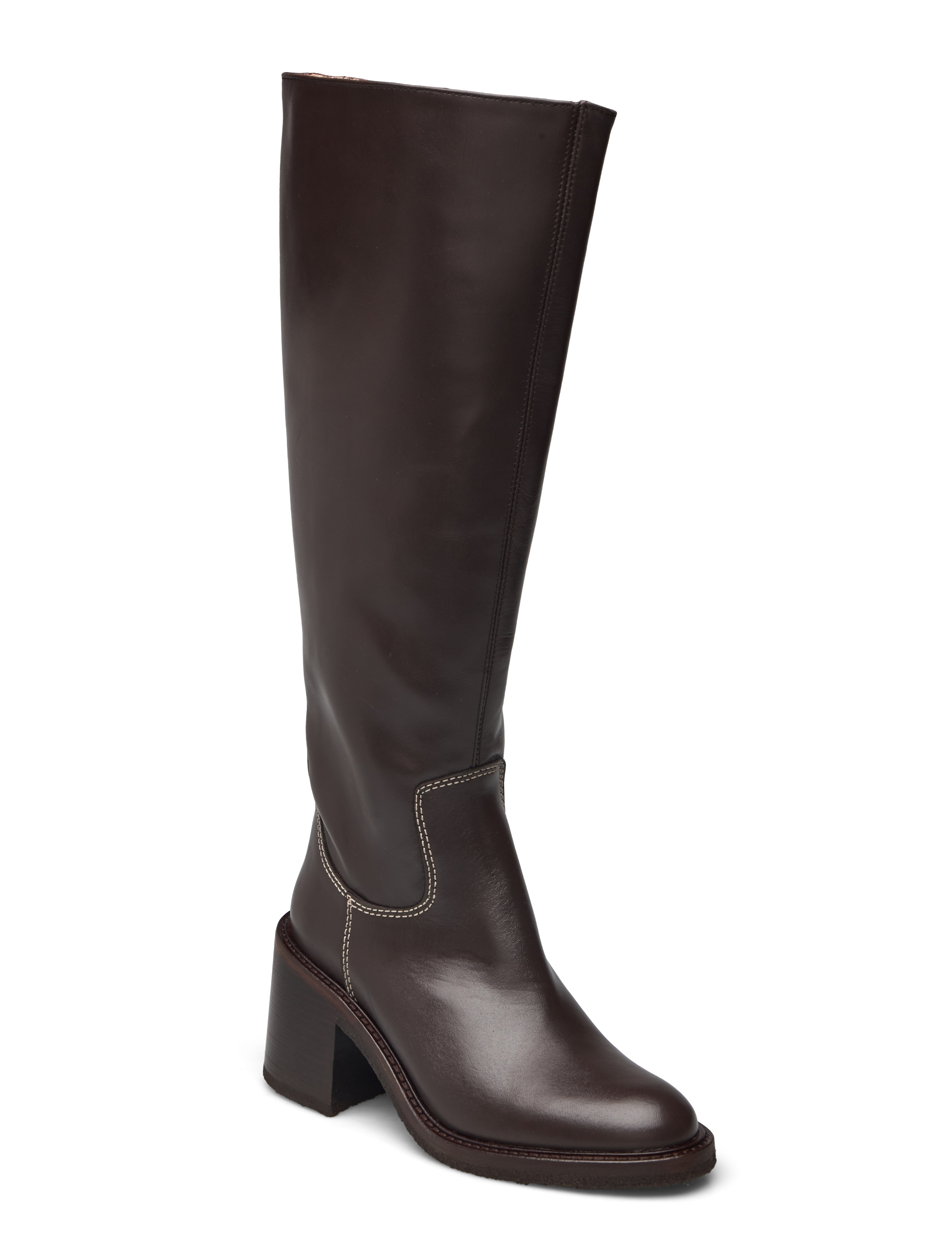 ANGULUS Boots - Block heel - Langskaftede støvler - 2962 BROWN / brown