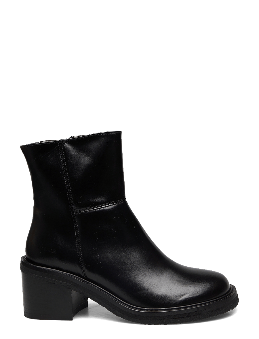 ANGULUS - Bootie - block heel - with zippe - aukštakulniai aulinukai iki kulkšnių - 1835/001 black/black - 1