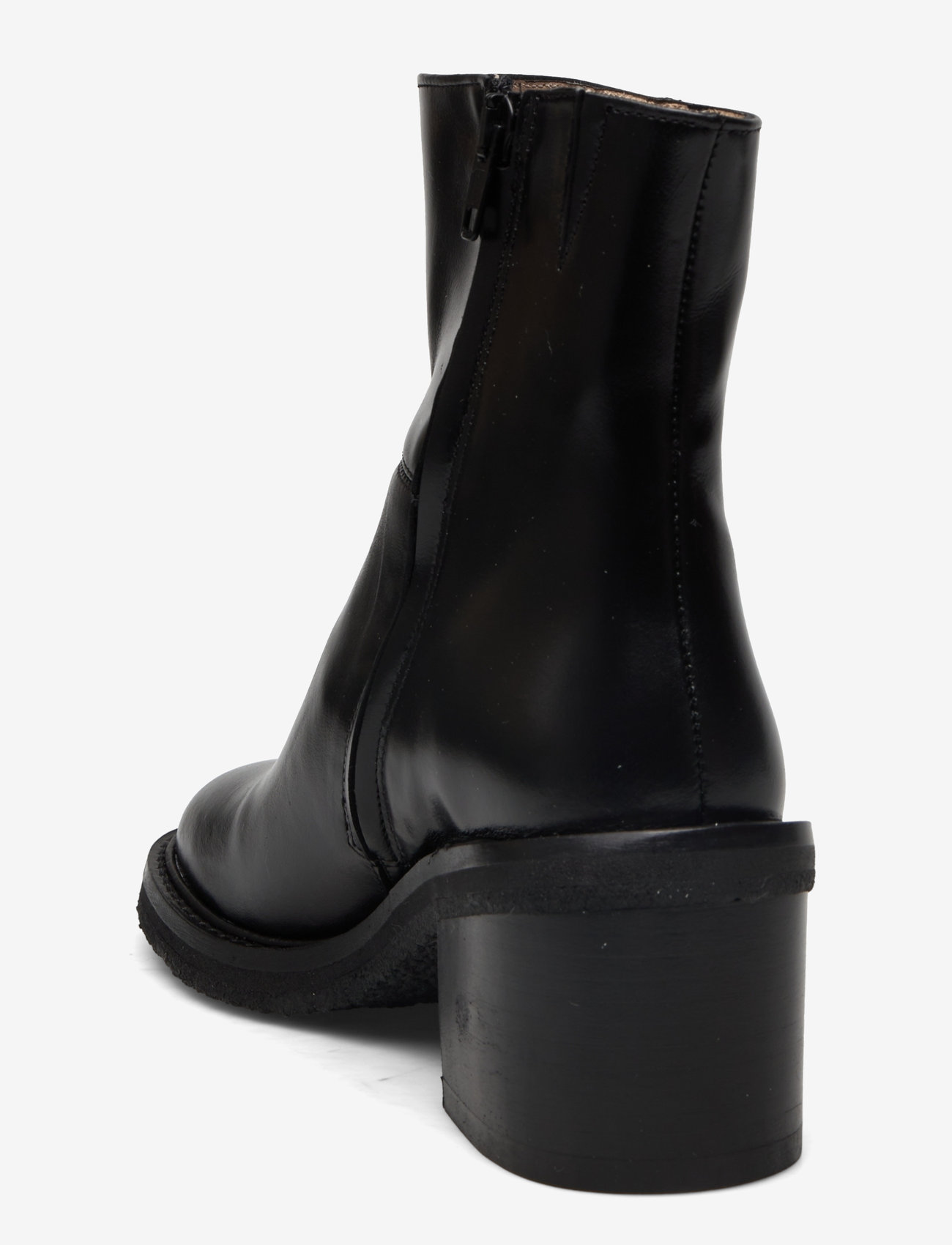 ANGULUS - Bootie - block heel - with zippe - hohe absätze - 1835/001 black/black - 2