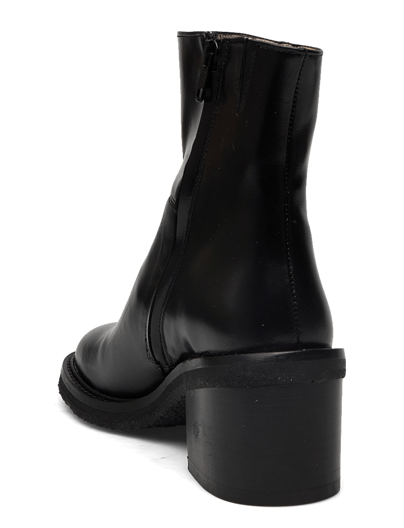 ANGULUS - Bootie - block heel - with zippe - heeled ankle boots - 1835/001 black/black - 2