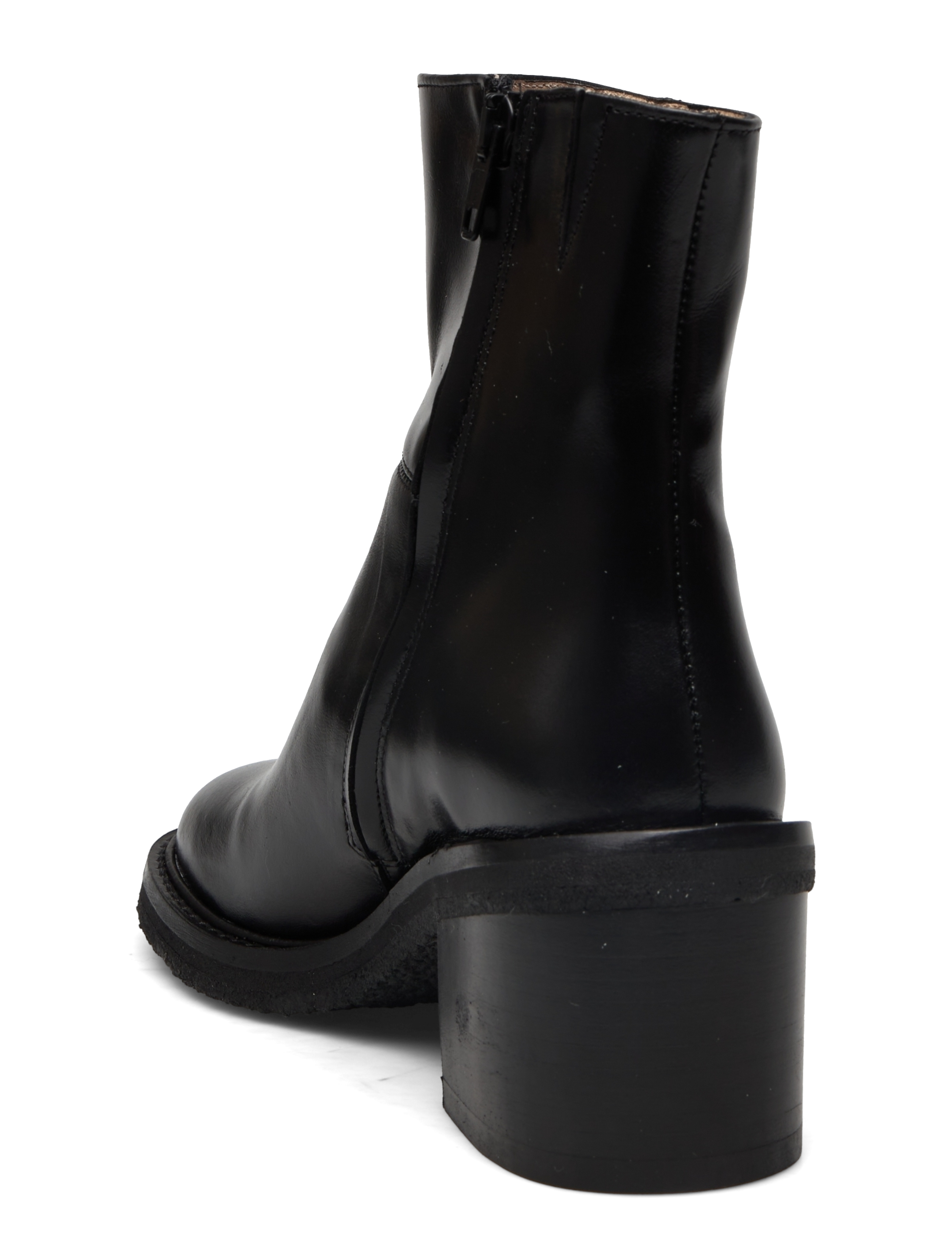 ANGULUS - Bootie - block heel - with zippe - hohe absätze - 1835/001 black/black - 2